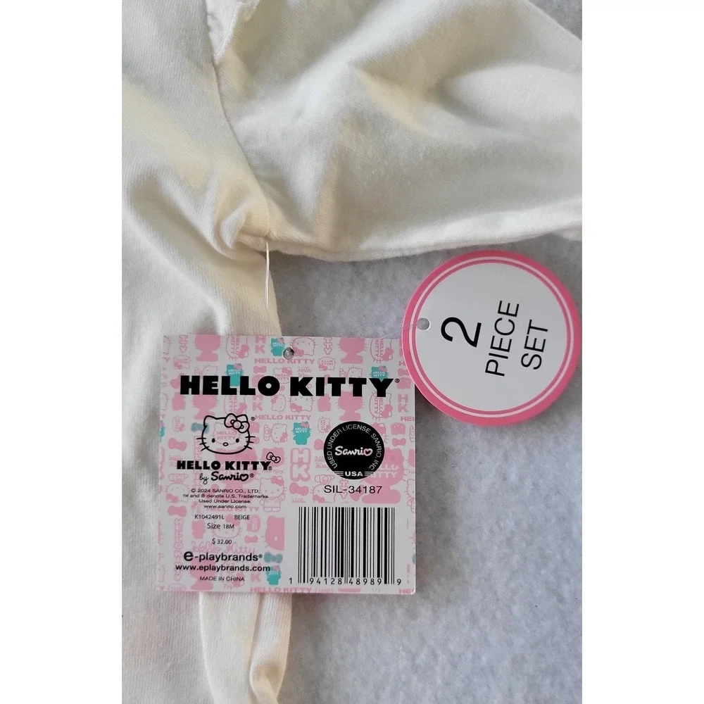 HELLO KITTY INFANT 2 PIECE SHIRT AND PANT CHRISTMAS SET Size 18 And 24‎ Months
